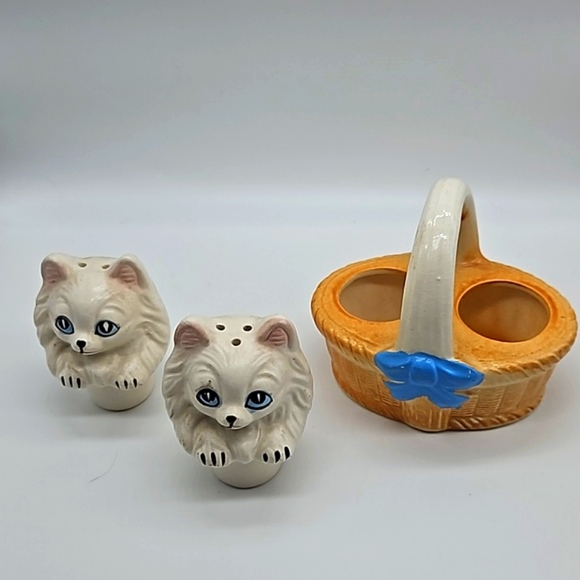 Vintage ceramic cats salt and pepper shakers - Picture 7 of 12